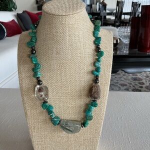 Gemstone Necklace w/ Sterling Clasp